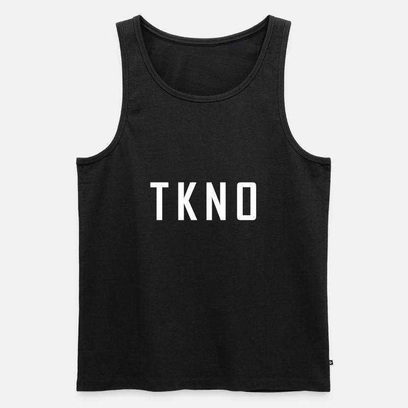 tkno-schwarz4 - Männer Premium Bio Tank Top - Schwarz
