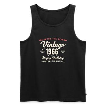 Vintage 1966 Classic Geburtstag Geschenk Idee - Männer Premium Bio Tank Top - Schwarz - Vorne - Michal (187cm)