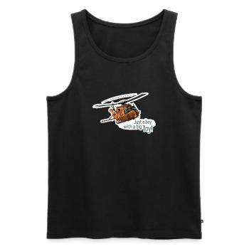 Transporthubschrauber, Heli fürfür Piloten, Jungs - Männer Premium Bio Tank Top - Schwarz - Vorne - AI Model Male 178 light (178cm)