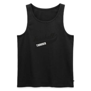 Fußball Trainer - Männer Premium Bio Tank Top - Schwarz - Vorne - AI Model Male 178 light (178cm)
