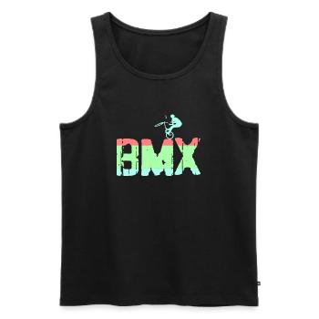 bmx - Men's Premium Organic Tank Top - black - Front - Michal (187cm)