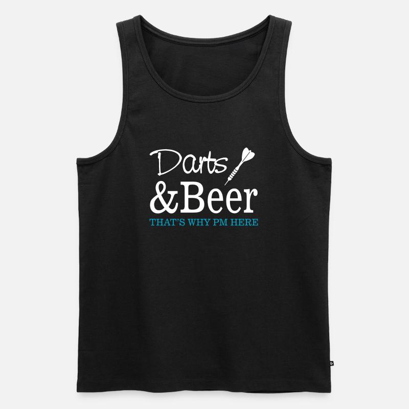 Darts Dart - Männer Premium Bio Tank Top - Schwarz