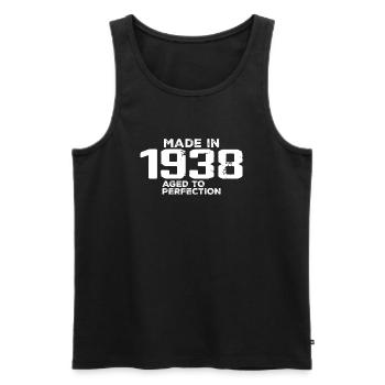 Vintage 1938 Cadeau Anniversaire 1938 Rétro - Débardeur bio Premium Homme - noir - Devant - Michal (187cm)