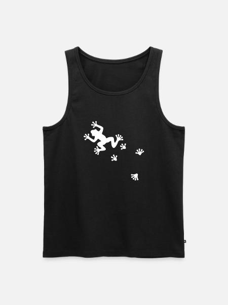 WALKING FROG - Männer Premium Bio Tank Top - Schwarz