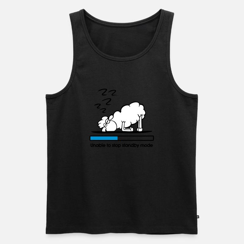 Schaf im Standby - Männer Premium Bio Tank Top - Schwarz