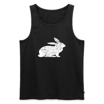 Follow the white rabbit - Men's Premium Organic Tank Top - black - Front - Michal (187cm)