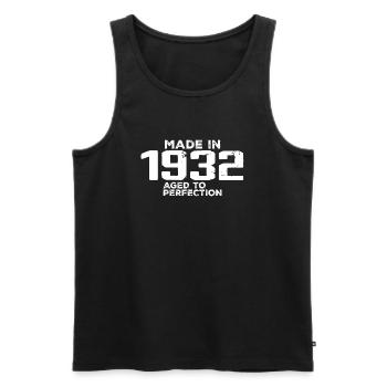 Vintage 1932 Geburtstagsgeschenk 1932 Retro - Männer Premium Bio Tank Top - Schwarz - Vorne - Michal (187cm)