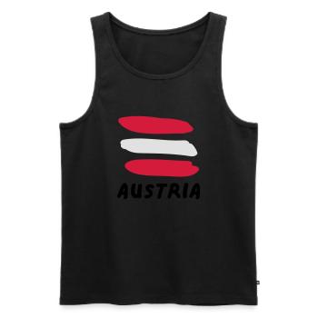 Austria - Männer Premium Bio Tank Top - Schwarz - Vorne - Michal (187cm)