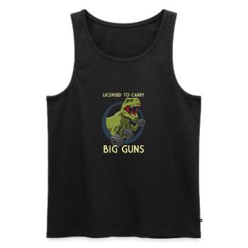 License to Carry Big Guns - Men's Premium Organic Tank Top - black - Front - Michal (187cm)