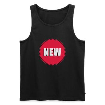 new_3c - Men's Premium Organic Tank Top - black - Front - AI Model Male 178 light (178cm)