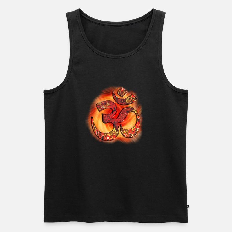 om - Männer Premium Bio Tank Top - Schwarz
