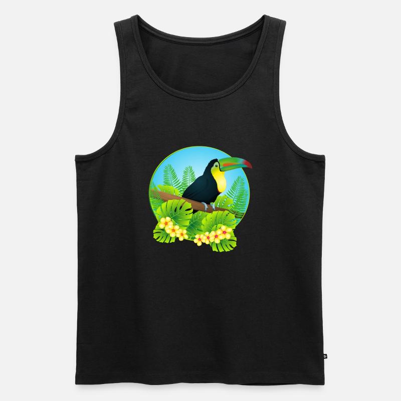 Tukan - Männer Premium Bio Tank Top - Schwarz