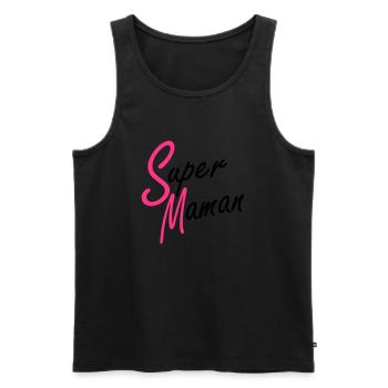 Super Maman - Männer Premium Bio Tank Top - Schwarz - Vorne - AI Model Male 178 light (178cm)
