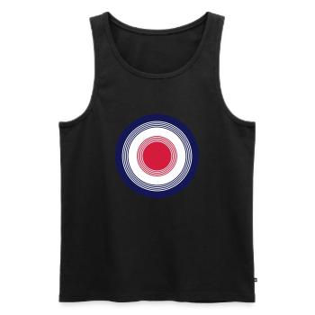 Modern Mod Target - Männer Premium Bio Tank Top - Schwarz - Vorne - AI Model Male 178 light (178cm)