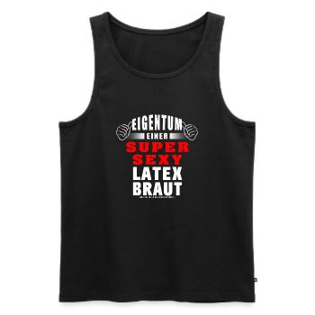 Eigentum Einer Super Sexy Latex Braut - Männer Premium Bio Tank Top - Schwarz - Vorne - Michal (187cm)