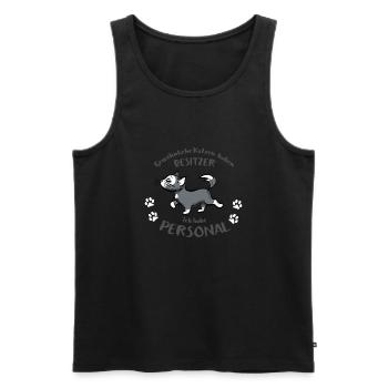 Lustiges Katzen Geschenk - Männer Premium Bio Tank Top - Schwarz - Vorne - Michal (187cm)