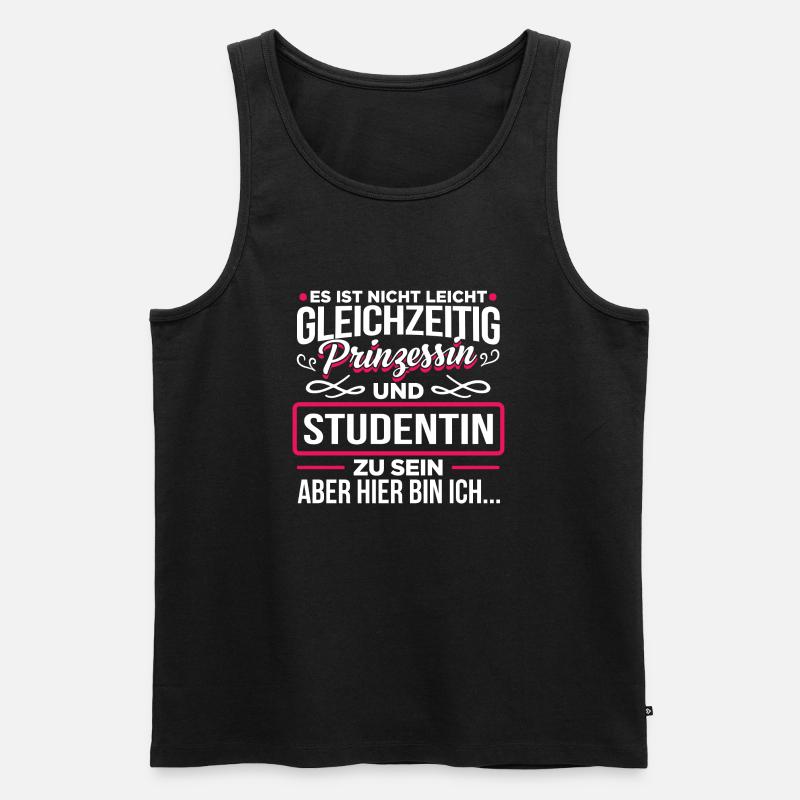 STUDENTIN - Prinzessin - Männer Premium Bio Tank Top - Schwarz