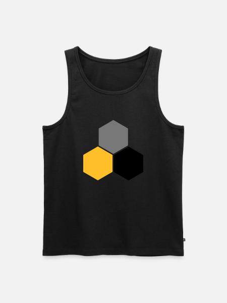 Wabe 5 - Männer Premium Bio Tank Top - Schwarz