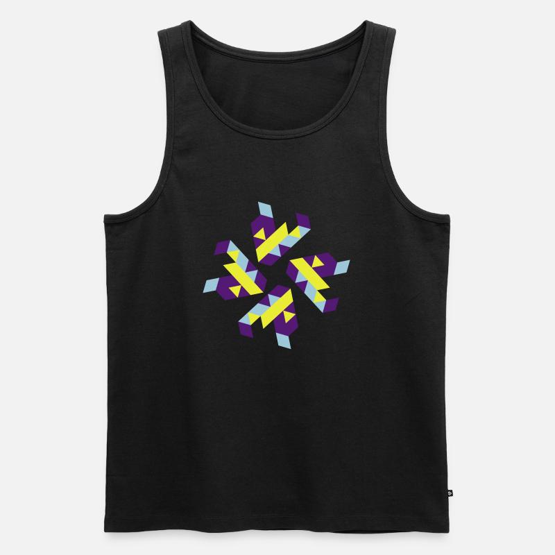 geometry - Männer Premium Bio Tank Top - Schwarz