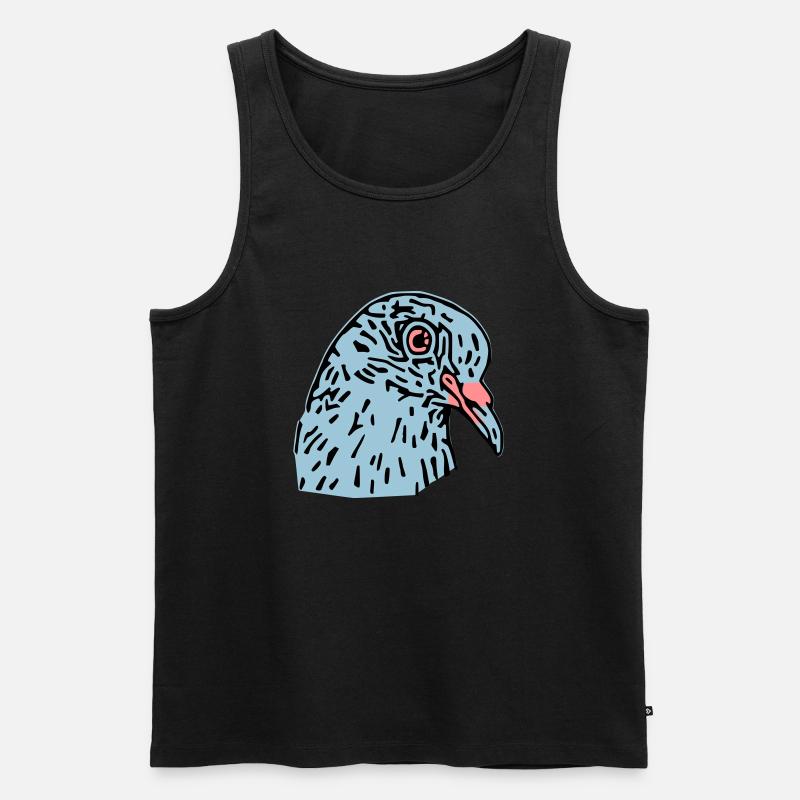 pigeonnot - Männer Premium Bio Tank Top - Schwarz