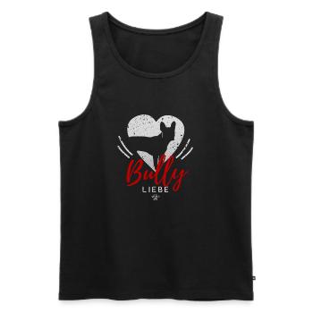 Bully Herz-Silhouette 2 - Männer Premium Bio Tank Top - Schwarz - Vorne - AI Model Male 178 light (178cm)