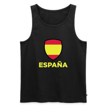 National Flag Of Spain - Men's Premium Organic Tank Top - black - Front - AI Model Male 178 light (178cm)
