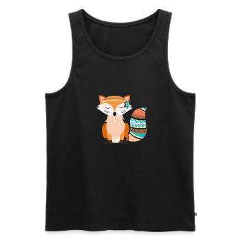 tribal Fuchs - Männer Premium Bio Tank Top - Schwarz - Vorne - AI Model Male 178 light (178cm)