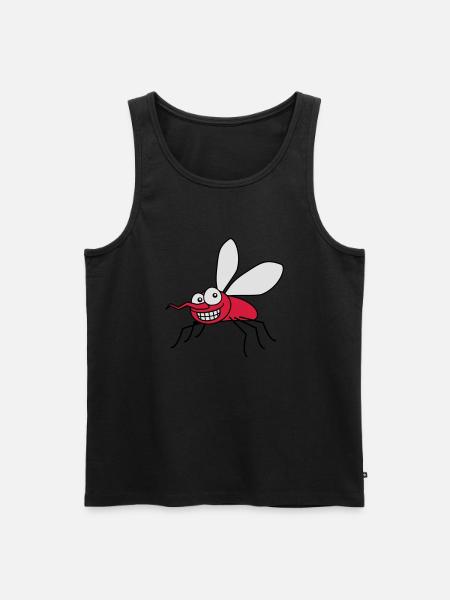 grin_mosquito_3c - Men's Premium Organic Tank Top - black