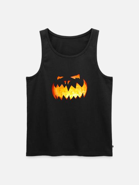 Halloween Pumpkin - Men's Premium Organic Tank Top - black