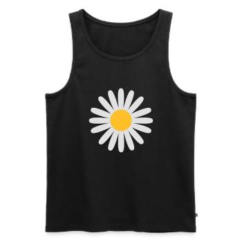 Daisy flower - Men's Premium Organic Tank Top - black - Front - Michal (187cm)