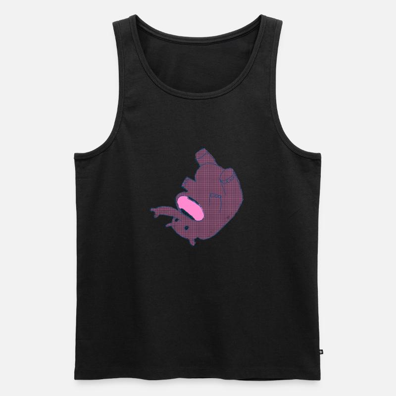 Elefant.PNG - Männer Premium Bio Tank Top - Schwarz