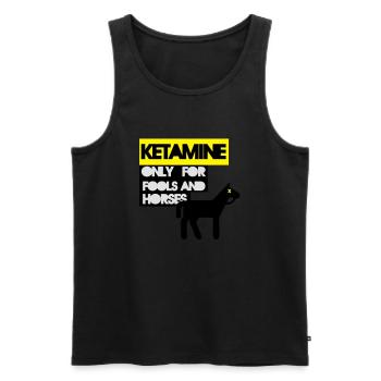 KETAMIN - Männer Premium Bio Tank Top - Schwarz - Vorne - AI Model Male 178 light (178cm)