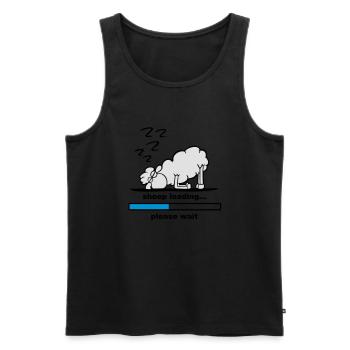 sheep loading - Männer Premium Bio Tank Top - Schwarz - Vorne - Michal (187cm)