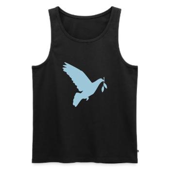 dove_of_peace - Men's Premium Organic Tank Top - black - Front - Michal (187cm)