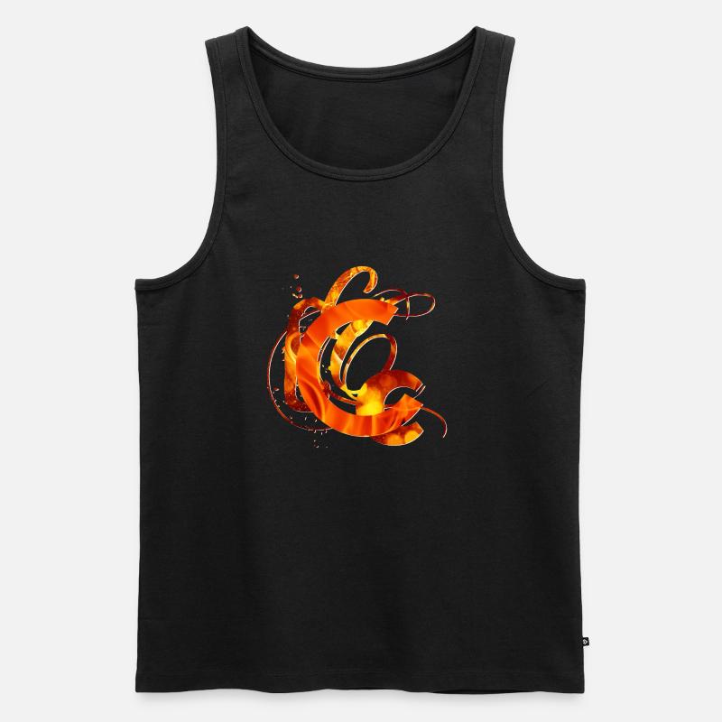 Brandzeichen C - Männer Premium Bio Tank Top - Schwarz