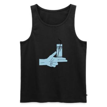 Pistolero Cóctel - Männer Premium Bio Tank Top - Schwarz - Vorne - AI Model Male 178 light (178cm)
