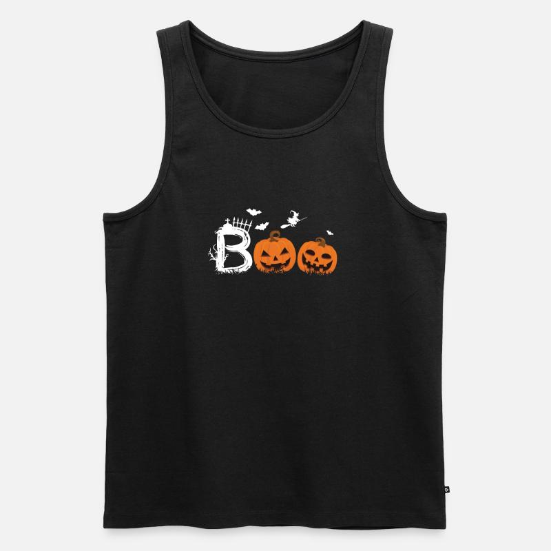Boo Halloween - Männer Premium Bio Tank Top - Schwarz