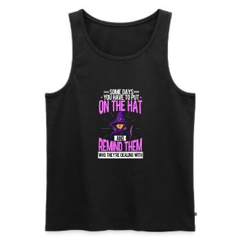 Halloween Hexe Hexerei Hut Magisch Geschenk - Männer Premium Bio Tank Top - Schwarz - Vorne - Michal (187cm)