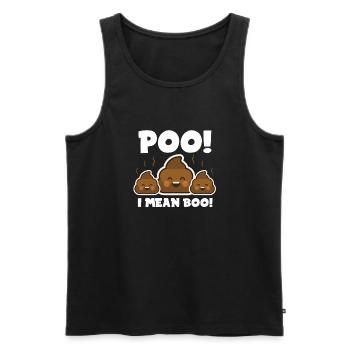 Halloween Poo Emoji Geschenk - Männer Premium Bio Tank Top - Schwarz - Vorne - Michal (187cm)