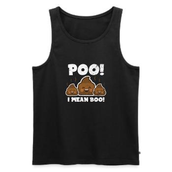 Halloween Boo - Männer Premium Bio Tank Top - Schwarz - Vorne - AI Model Male 178 light (178cm)