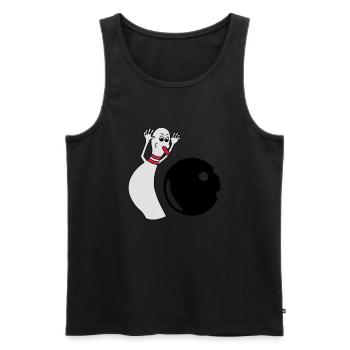 Bowling Pin - Männer Premium Bio Tank Top - Schwarz - Vorne - AI Model Male 178 light (178cm)