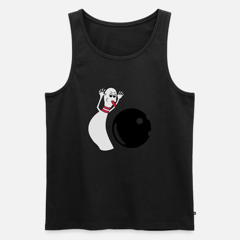 Bowling Pin - Männer Premium Bio Tank Top - Schwarz