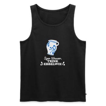 Lustig Apfelwein Bembel hessisch Geschenk - Männer Premium Bio Tank Top - Schwarz - Vorne - AI Model Male 178 light (178cm)
