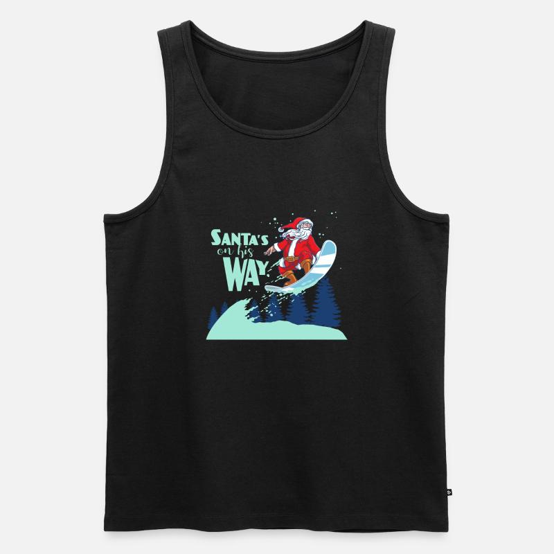 SANTAS ON HIS WAY - Männer Premium Bio Tank Top - Schwarz