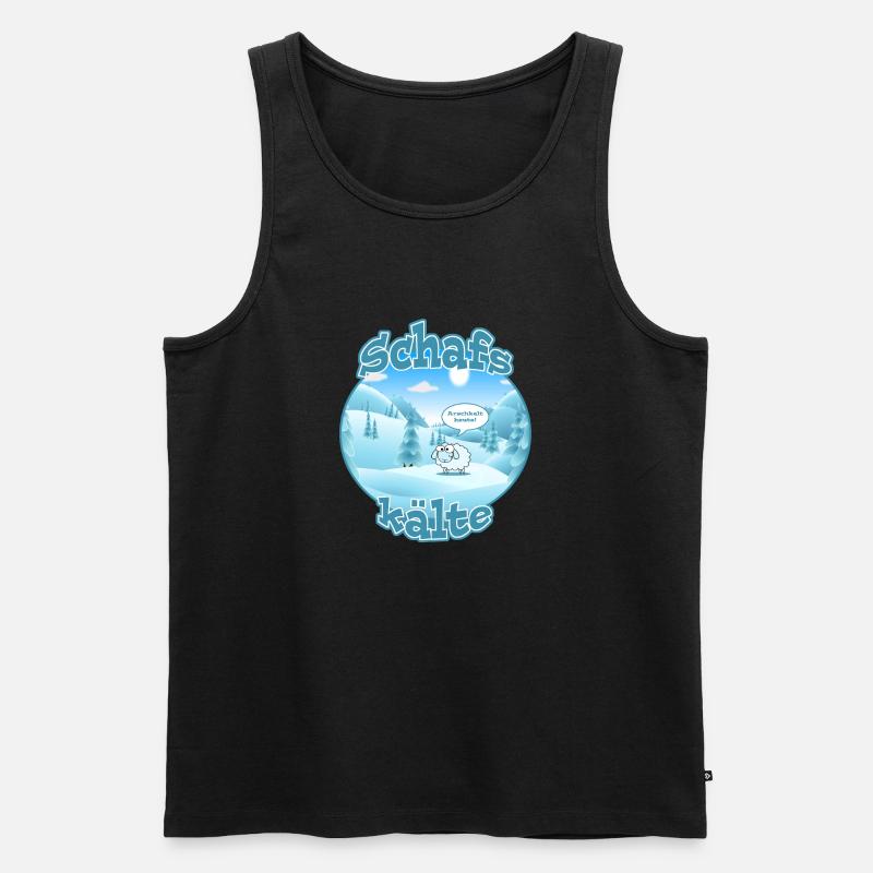 Schafskälte - Männer Premium Bio Tank Top - Schwarz