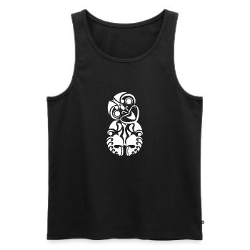 Maori Hei Tiki Tribal Tattoo - Geschenkidee - Männer Premium Bio Tank Top - Schwarz - Vorne - Michal (187cm)