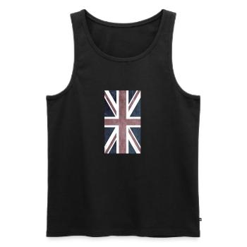 union jack - Männer Premium Bio Tank Top - Schwarz - Vorne - Michal (187cm)