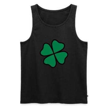 Clover - Men's Premium Organic Tank Top - black - Front - AI Model Male 178 light (178cm)