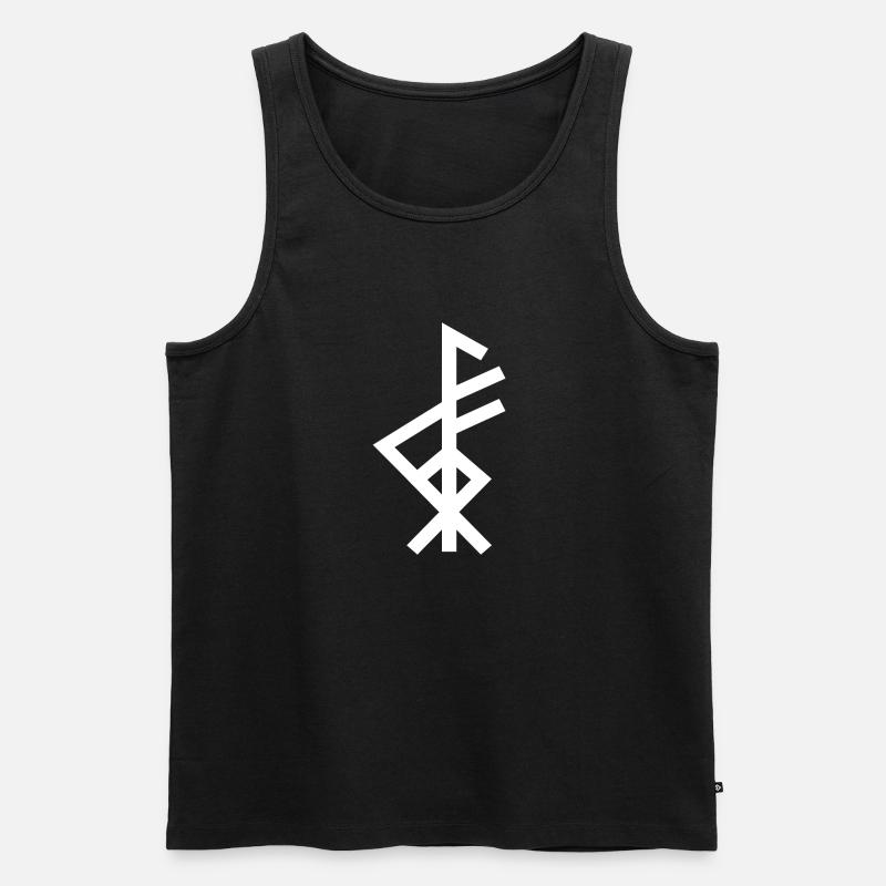 Floki - Name Rune - First Name - Binderune - Rune - Men's Premium Organic Tank Top - black
