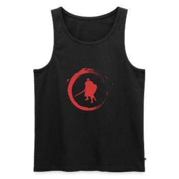 Knight - Men's Premium Organic Tank Top - black - Front - AI Model Male 178 light (178cm)